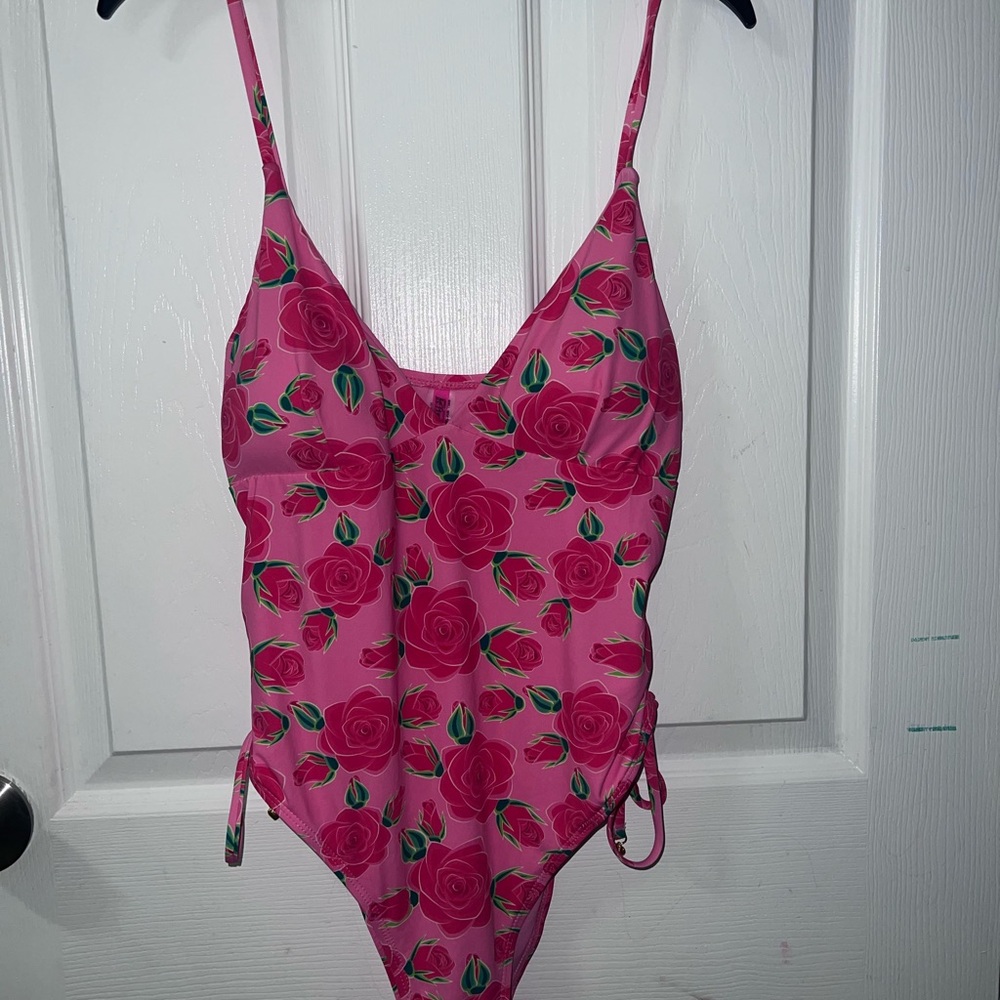 Betsey Johnson Pink Floral Swimsuit NWOT